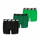 PUMA Elements Boxer, Negro/Verde, 146-152 (Pack de 3) para Niños