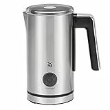 WMF Stelio - Espumador Eléctrico de Leche 500W con Revestimiento Antiadherente, Espuma de Leche Fría o Caliente y Chocolate Caliente 150-250 ml , Acero Inoxidable Cormargan 18/10