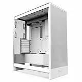 NZXT H7 Flow, 2024 Semitorre ATX Flujo de Aire, Admite 3 Ventiladores Inferiores 120 mm para gráfica, con 3 Ventiladores Frontales 120 mm, Admite radiador Frontal 420 mm, Blanco