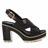 REFRESH - Sandalia Mujer Negro - Calzado Cómodo y Versátil - Moda casual - Modelo 17270704 (Talla 38)