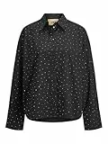 JJXX Jxlisa Sivas LS Shine Shirt Wvn Camisa, Negro, L Mujeres