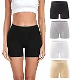 wirarpa Bragas Pantalónes Cortos Boxer Mujer Modal Culotte Shorts Debajo la Falda 4 Pack Multicolor Talla L