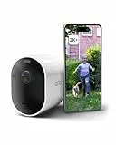 Arlo Pro 5 Camara de Vigilancia WiFi Exterior 2K, Camara Vigilancia WiFi Interior, Sensor de Movimiento, Alarmas para Casa, Visión Nocturna Color, Sirena, Prueba Secure Incluida, 1 Cámara, Blanca