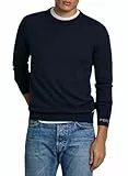 Pepe Jeans New Andre Crew Neck Prendas de Punto, Azul (Dulwich Blue), L para Hombre