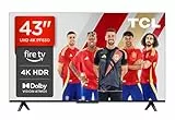 TCL 43PF650, 43' 4K UHD Smart TV, Fire TV (Dolby Vision, Dolby Atmos, DTS, HDR 10, Alexa Integrado, Airplay2, Miracast)