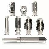 Cecotec Cepillo de Aire Secador Moldeador Alisador Multifunción 8 Cabezales CeramicCare AirGlam Champagne. 1400W, Tecnología Coanda, 3 Velocidades, 3 Temperaturas, Control Inteligente Calor, 110000rpm