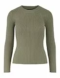 PIECES Pccrista LS O-Neck Knit Noos BC Jersey de Punto, Deep Lichen Green, XS para Mujer