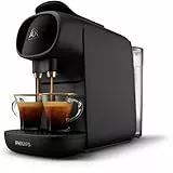Philips Domestic Appliances L'Or Barista Sublime - Cafetera de Cápsulas, Reconocimiento de Cápsula Doble, 1 o 2 Tazas, Bandeja de Goteo Ajustable, Negro LM9012/60, 0,8 l
