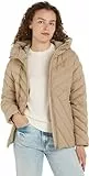 Tommy Hilfiger Cazadora de Plumas Mujer Down Jacket con Capucha, Beige (Beige), S
