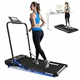FlexiSpot GP MAX Cinta de Correr Plegable con Aplicación y Soporte para Tableta, Pantalla LED, Mando a Distancia Inalámbrico, Antideslizante y Amortiguación de Impacto, Capacidad de 140 KG