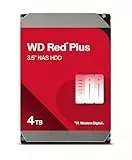 WD Red Plus 4TB NAS Disco Duro Interno 3,5' - 5400 RPM Clase, SATA 6 GB/s, CMR, 256MB Caché