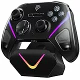 EasySMX Elite D10 Mando Inalámbrico PC con Base de Carga– Joysticks TMR– Gatillos Hall de Modo Dual– Botones Mecánicos– Sondeo 1000 Hz– RGB– Batería 1000 mAh PC/Switch/Móvil– Negro