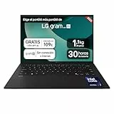 LG gram 14ZD90T-G.AX78B Ordenador Portátil 14 Pulgadas Intel Core Ultra7 255H, 16 GB RAM, 1TB SSD, Panel IPS Antirreflejo, WUXGA, 1.120 g, 30 Horas, FreeOS, Negro, Teclado QWERTY Español