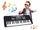 Teclado de Piano de 37 Teclas para niños de 3 a 5 años, con micrófono, Ideal para Principiantes, niños y niñas de 3 4 5 6 años