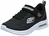 Skechers MICROSPEC MAX TORVIX, Zapatillas para Hombre, Black Textile/ Black & White Trim, 37 EU