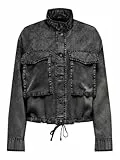 ONLY Onlkenya Life Short Jacket CC Otw Chaqueta, Negro/Detalles: Lavado Acid, M Mujeres