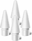Puntas para Apple Pencil, 4 Pack Puntas de Lápiz de Apple iPad Pro, Lapiz para Apple Pencil 1.ª Generación y 2.ª,Accesorios de Protección, Puntas de Silicona,Blanco