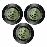 Termómetro digital de 3 piezas para interior, monitor de temperatura y humedad para el hogar, higrómetro digital, habitación infantil, incubadora de guitarra, reptiles, invernadero de coche, color