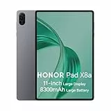 HONOR Pad X8a Tablet 4GB+64GB Almacenamiento 8300mAh,Pantalla 11 Pulgadas 90Hz con Protección,Qualcomm SD 680,Wi-Fi/Bluetooth/Android 14,Gris