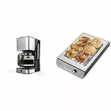 Cecotec Cafetera de Goteo Coffee 66 Heat. 950 W, Tecnología ExtemeAroma + Tostador Plano Horizontal Turbo Easy Toast Inox. 3 Resistencias de Cuarzo, 6 Niveles de Potencia, Bandeja Recogemigas
