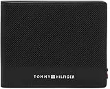 Tommy Hilfiger Cartera Hombre Foundation Mini Wallet de Piel, Negro (Black), Talla Única