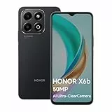 HONOR X6b Smartphone 4GB 128GB, 5200mAh Batería, 50MP Cámara, 6.56' 90Hz TFTLCD, Android 14, Dual Sim, NFC, Negro