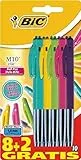 BiC M10 Clic - Bolígrafo retráctil (10 unidades), varios colores