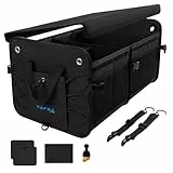 Nafra Home Organizador de Maletero para Coche y SUV – Plegable con Tapa Firme, Base Antideslizante, Separadores Modulares, Bolsillos y Sistema de Fijación
