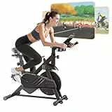 Copant Bicicleta Estacionaria con Resistencia Magnética Ajustable,Bicicleta Estática para Interior con Pantalla LCD y App,Capacidad de Carga de 136 kg