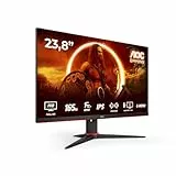 AOC Gaming 24G2SPAE - Monitor FHD de 24 Pulgadas, Plano, 165 Hz, MPRT de 1 ms, FreeSync, Compatible con G-Sync, Altavoz (1920 x 1080, VGA, HDMI, DisplayPort, IPS), Color Negro y Rojo