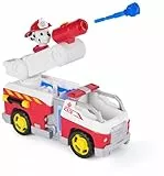 Paw Patrol – Pat Patrulla Canina – Vehículo Figura de Marcus Fire Rescue Mission Bomberos – Figura Coleccionable – 2 proyectiles – Patrulla Canina de Juguete – Coche Infantil – Juguete Infantil de 3