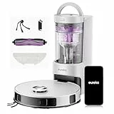 Eureka E20 EVO Plus Robot Aspirador y Fregasuelos 10000 Pa con Base Autovaciado, Navegación Láser, Duración de Batería 180 Min, Aspiradora Inteligente Antienredo para Suelos Duros, Alfombras, Pelo