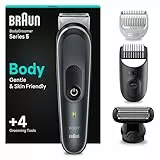 Braun Recortadora Corporal Para Hombre Series 5, Depilación Masculina Para Todo El Cuerpo Sin Esfuerzo, Cortapelos Hombre Resistente Al Agua Con 100 Min De Autonomía, 5370