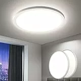 EASY EAGLE Lampara Techo LED: 4000K Plafon LED Techo Downlight para Salon Cocina Pasillo Baño Sala Dormitorio18W 1800LM 22CM (Pack of 2)