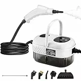 Limpiador a Vapor con 5 Cabezales, 1100ml Vaporeta Limpieza Hogar Potente 2500W, 6 Velocidades, Portátil Máquina de Limpieza a Vapor Presurizada de Alta Temperatu para Cocina, Baño, Coches