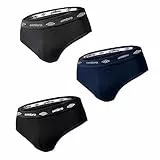 Umbro Juego de 3 calzoncillos para hombre de algodón elástico, art. 700 De colores L