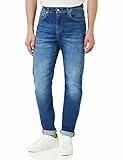 Calvin Klein Vaqueros Hombre Slim Taper con Talle Medio, Azul (Denim Dark), 34W/32L
