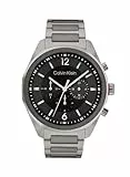 Calvin Klein Reloj Cronógrafo de Cuarzo para Hombre Colección CK Force con Correa de Acero Inoxidable Gris - 25200267