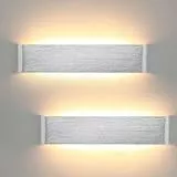 Lightsjoy 2 Pcs Apliques Pared Interior LED 18W 40CM Arriba y Abajo Lámpara de Pared Aluminio Moderna IP44 Impermeable para Salas, Escalera, Dormitorios, Pasillos, 1800Lumen (Blanco Cálido 3000K)