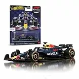 Hot Wheels Premium Formula 1 Coche de carreras, vehículo de juguete coleccionable metálico a escala 1:64 con neumáticos Real Riders y chasis y carrocería Metal/Metal (los estilos pueden variar), JBM12
