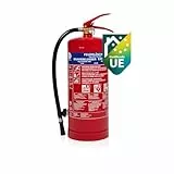 Smartwares Extintor de polvo - 6 kg - para incendios ABC - Adecuado para vehículos grandes y viviendas - Soporte de montaje incluido - FEX-15162