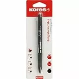 Kores | Bolígrafo Borrable Negro BG5 | Tinta Gel | Punta 0,7mm | Retráctil | Grip Ergonómico | No Mancha | No Daña Papel | No Deja Restos de Goma | Perfecto Material Escolar y de Oficina