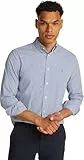 Tommy Hilfiger Camisa Hombre Flex Poplin Gingham Regular Fit, Multicolor (Wedge Blue/Optic White), M