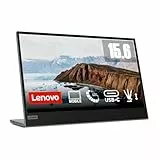 Lenovo L15 Monitor Portátil 15.6' FHD (IPS, Tasa de Refresco 60 Hz, Tiempo de Respuesta 6 ms, 16:9, 2X USB-C 3.2 Gen 1, Montaje VESA de 100 mm, Soporte con Ajuste de Altura) - Color Gris - Negro