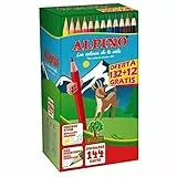 Alpino Festival Lápices de Colores | Economy Pack 144 Unidades | Formato Escolar | Lápices de Colores para Niños | Pack Lápices 132 + 12 Gratis | Dibuja y Colorea con Colores Vivos y Brillantes
