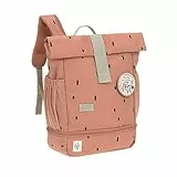 LÄSSIG Mochila infantil Rolltop con correa de pecho repelente al agua, 11 litros/ Mini Rolltop Backpack Happy Prints caramelo