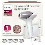 Philips Lumea serie 8000, dispositivo de depilación IPL, alternativa de depilación láser, tecnología SenseIQ, 4 accesorios para el cuerpo, lápiz recortador compacto satén, BRI949/00