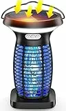 anysun Mata Mosquitos Electrico Solar, Lampara Antimosquitos Impermeable, Mosquitos Electrico USB Recargable, Anti Mosquitos Electrico para Interiores, Inicio, Patios, Jardines, Acampar