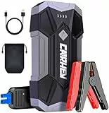 CARHEV Arrancador de Coche 4500A, Arrancador de Bateria de Coche Portátil (hasta 8,0L de Gas o 8,0L de Diésel), 12V Car Jump Starter con Linterna LED y Pinzas bateria Coches