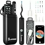 VITCOCO Limpiador Oidos Adultos con Camara 1080P HD Otoscopio 3.1 mm,IP67 Waterproof Limpiador de Oidos Cera, Endoscopio Limpia Oidos para Adultos, Niños y Mascotas